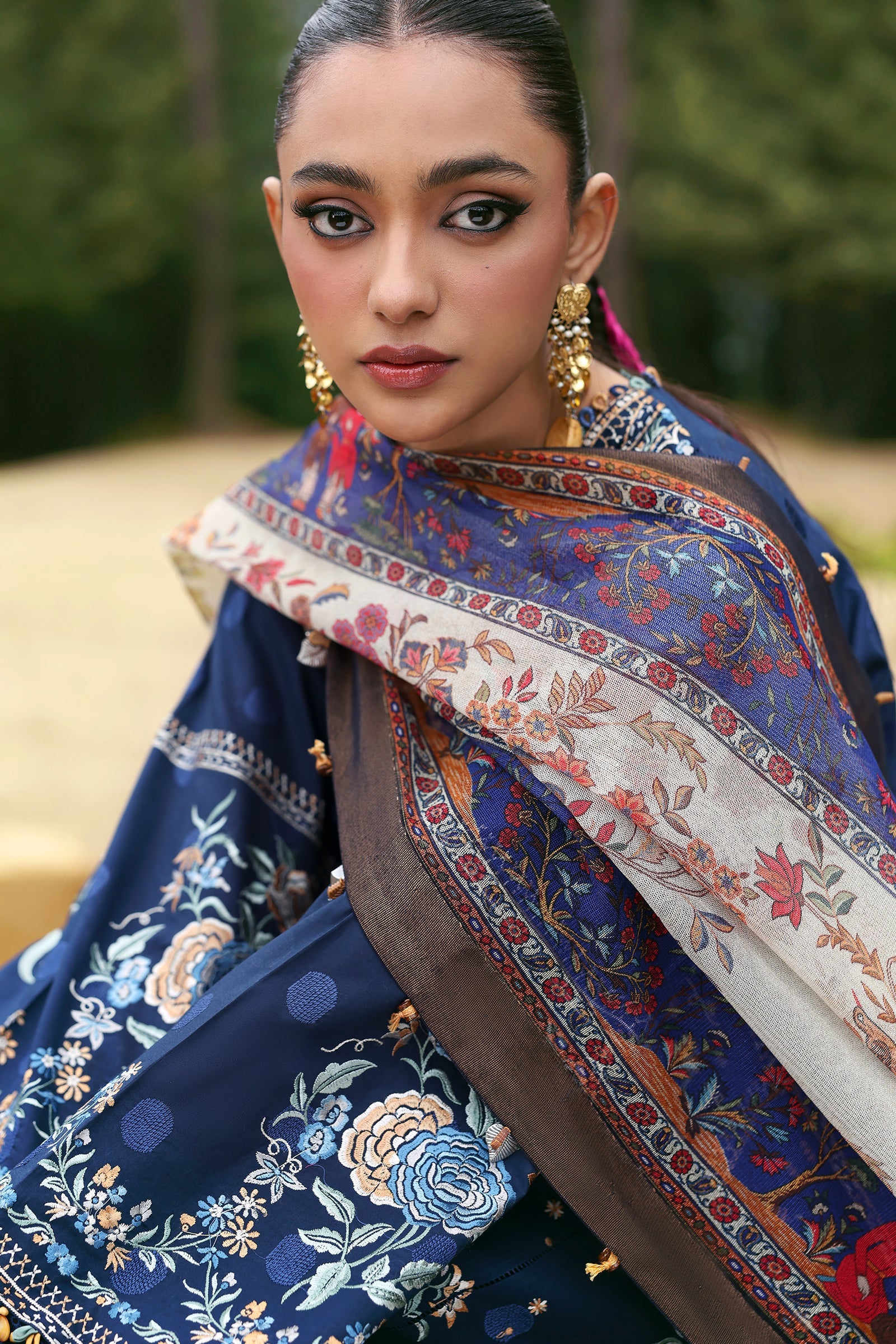 Zaha Neelum Unstitched Lawn`25 ZL#12-B