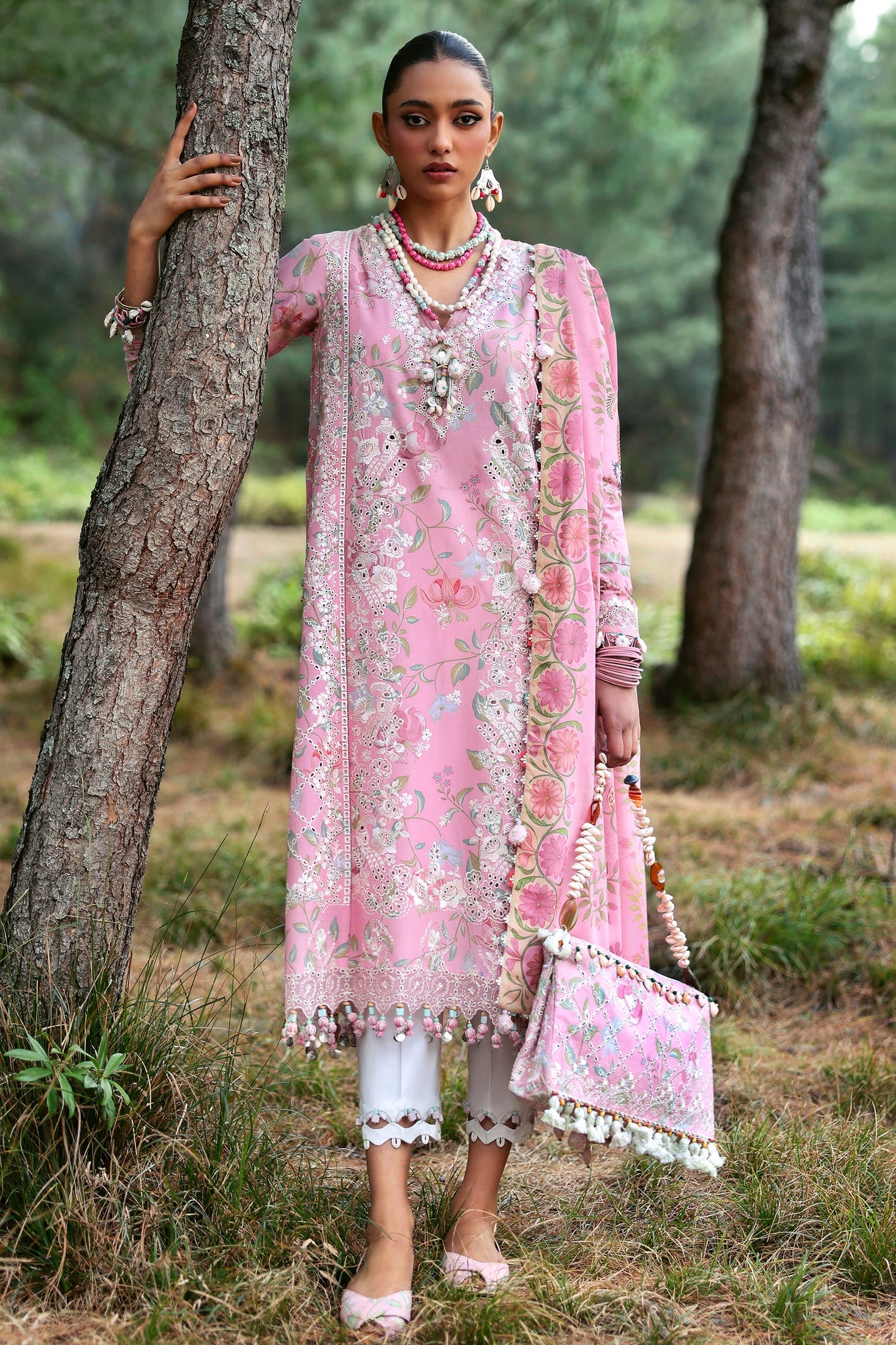 Zaha Neelum Unstitched Lawn`25 ZL#1-A