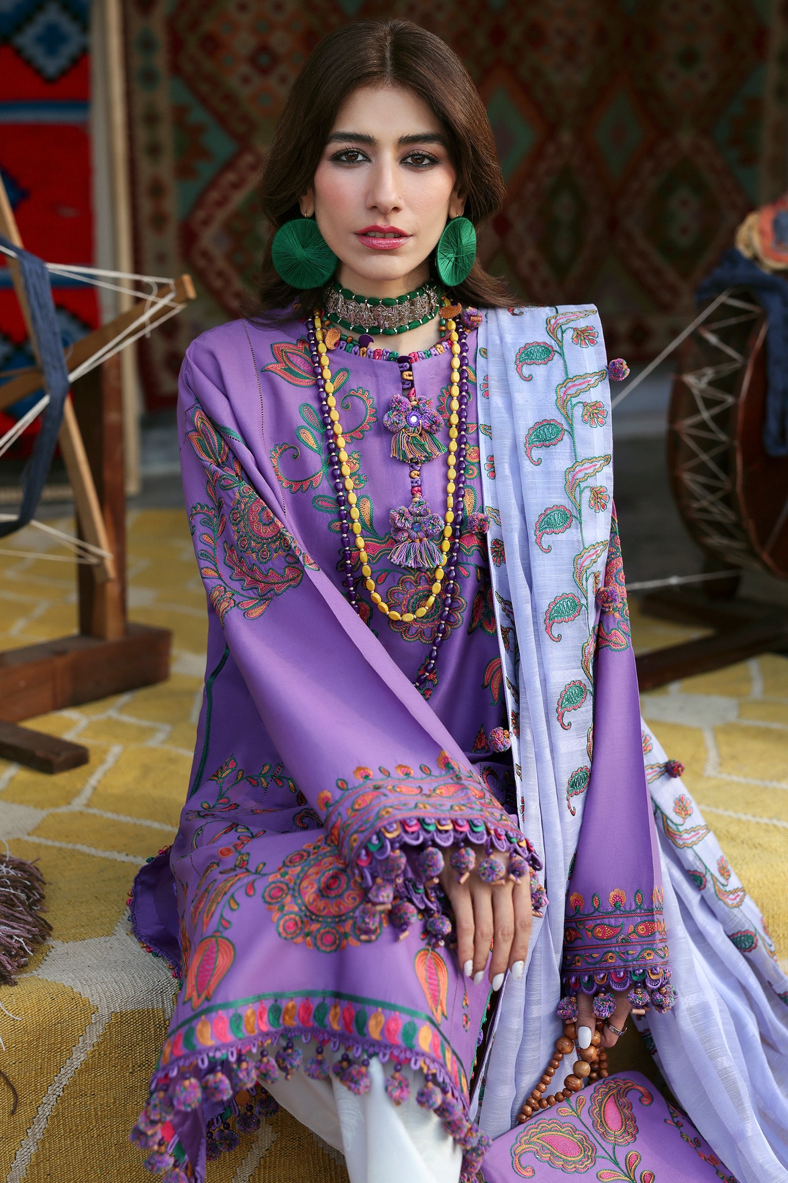Zaha Neelum Unstitched Lawn`25 ZL#9-A