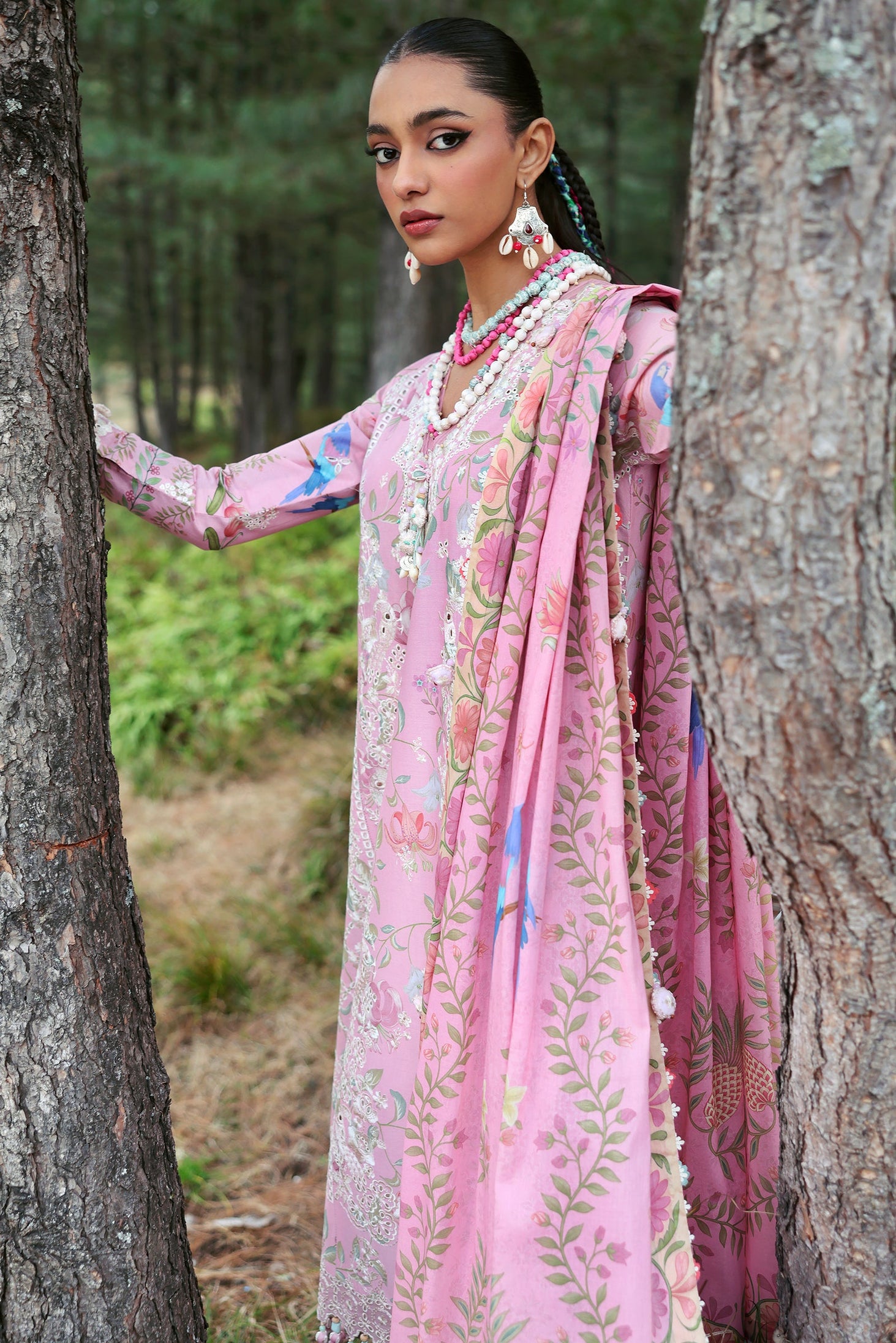 Zaha Neelum Unstitched Lawn`25 ZL#1-A