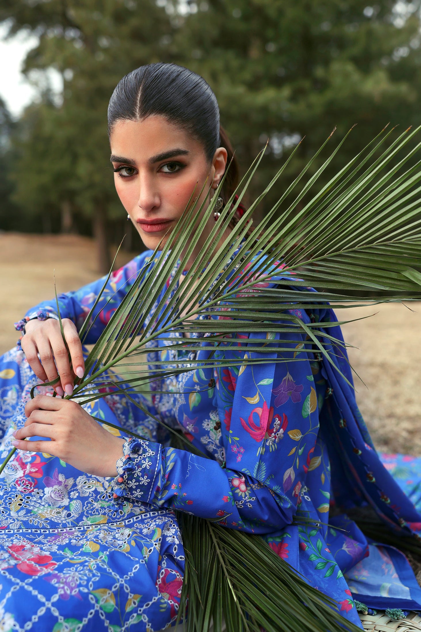 Zaha Neelum Unstitched Lawn`25 ZL#1-B
