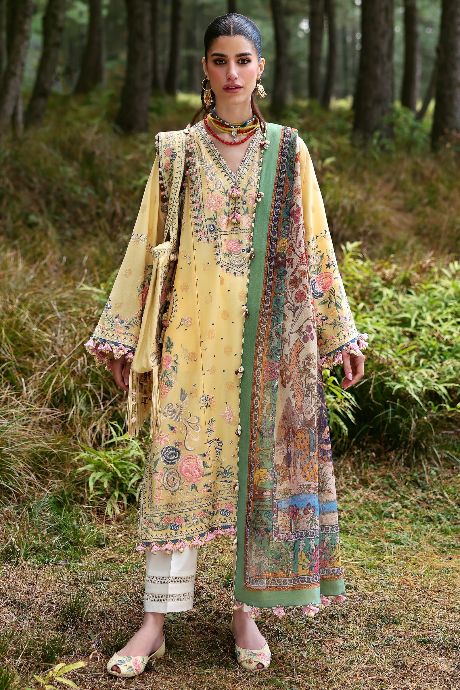 Zaha Neelum Unstitched Lawn`25 ZL#12-A