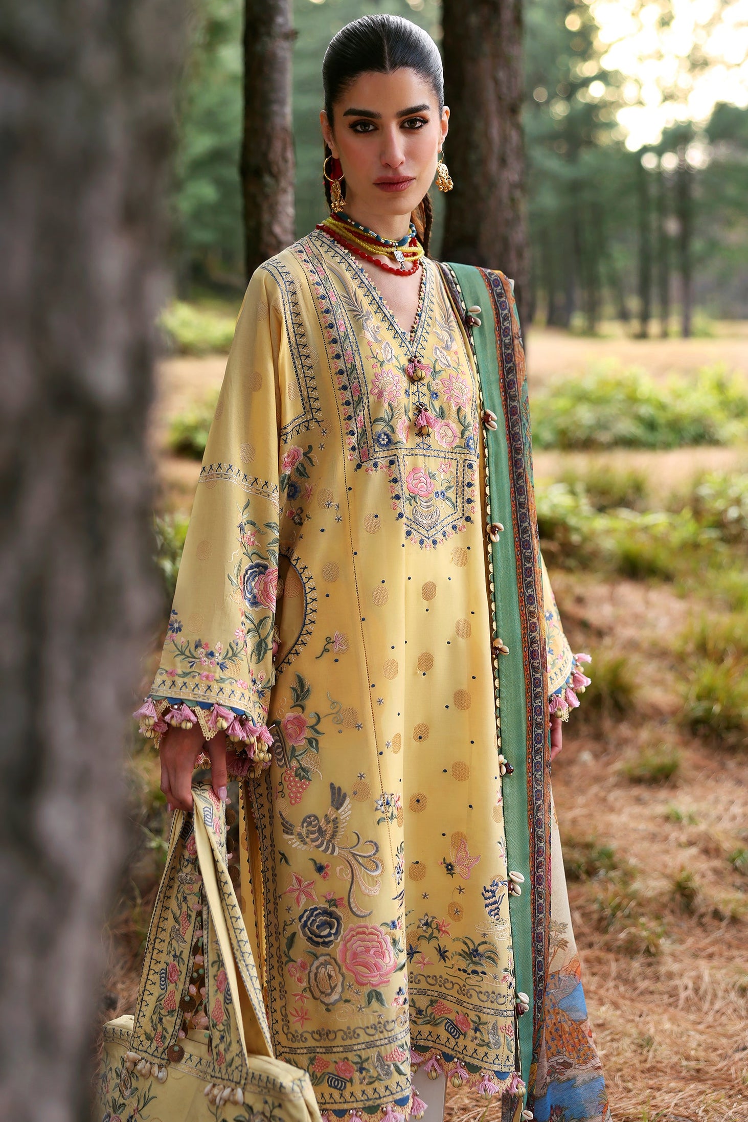 Zaha Neelum Unstitched Lawn`25 ZL#12-A