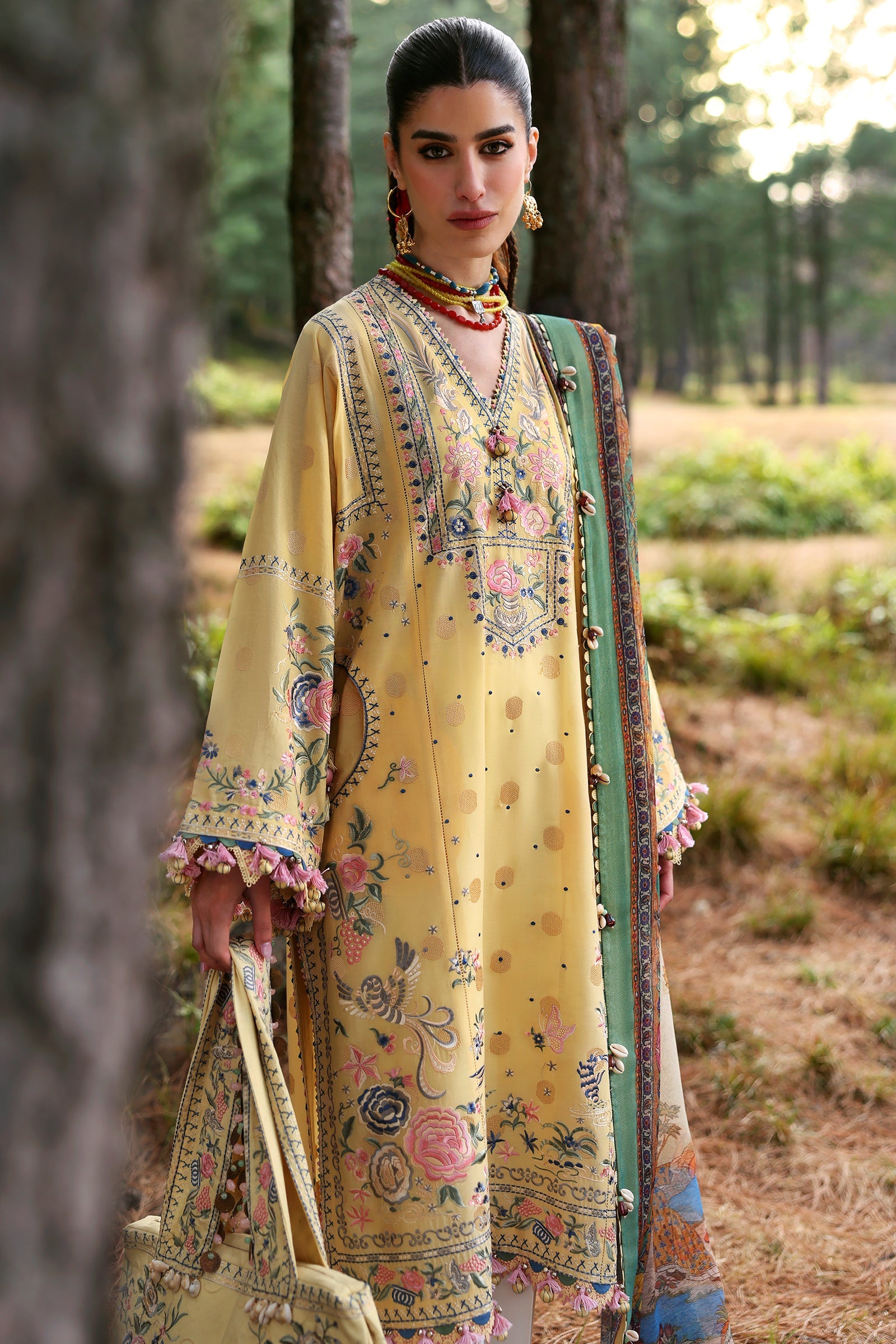 Zaha Neelum Unstitched Lawn`25 ZL#12-A