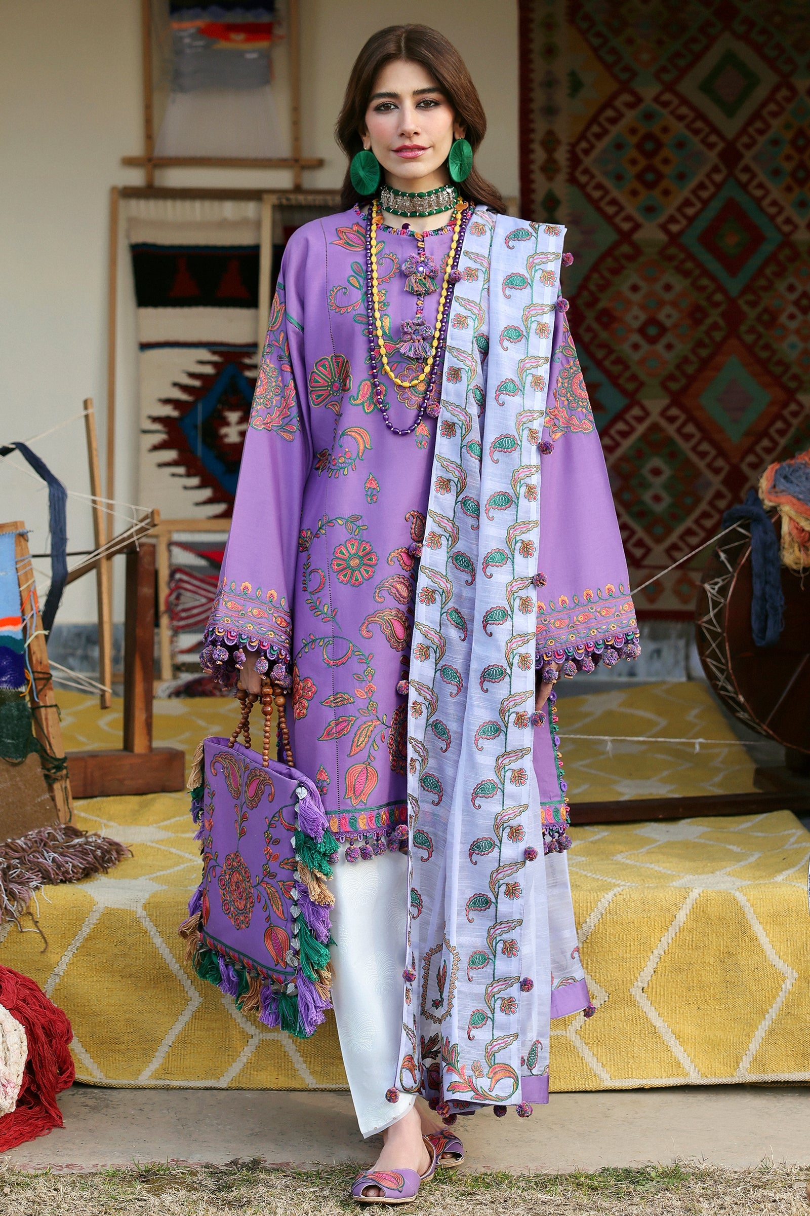 Zaha Neelum Unstitched Lawn`25 ZL#9-A