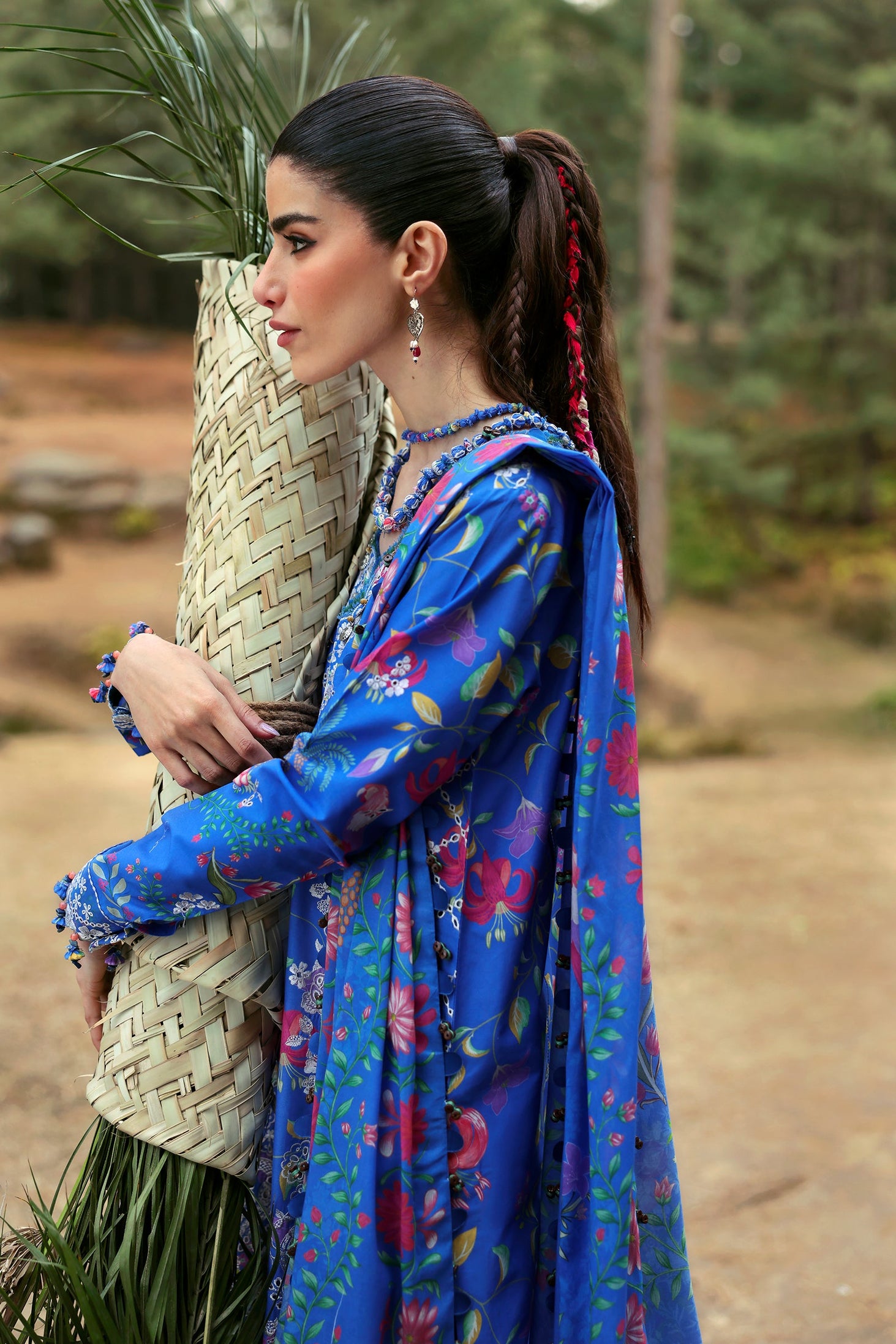 Zaha Neelum Unstitched Lawn`25 ZL#1-B