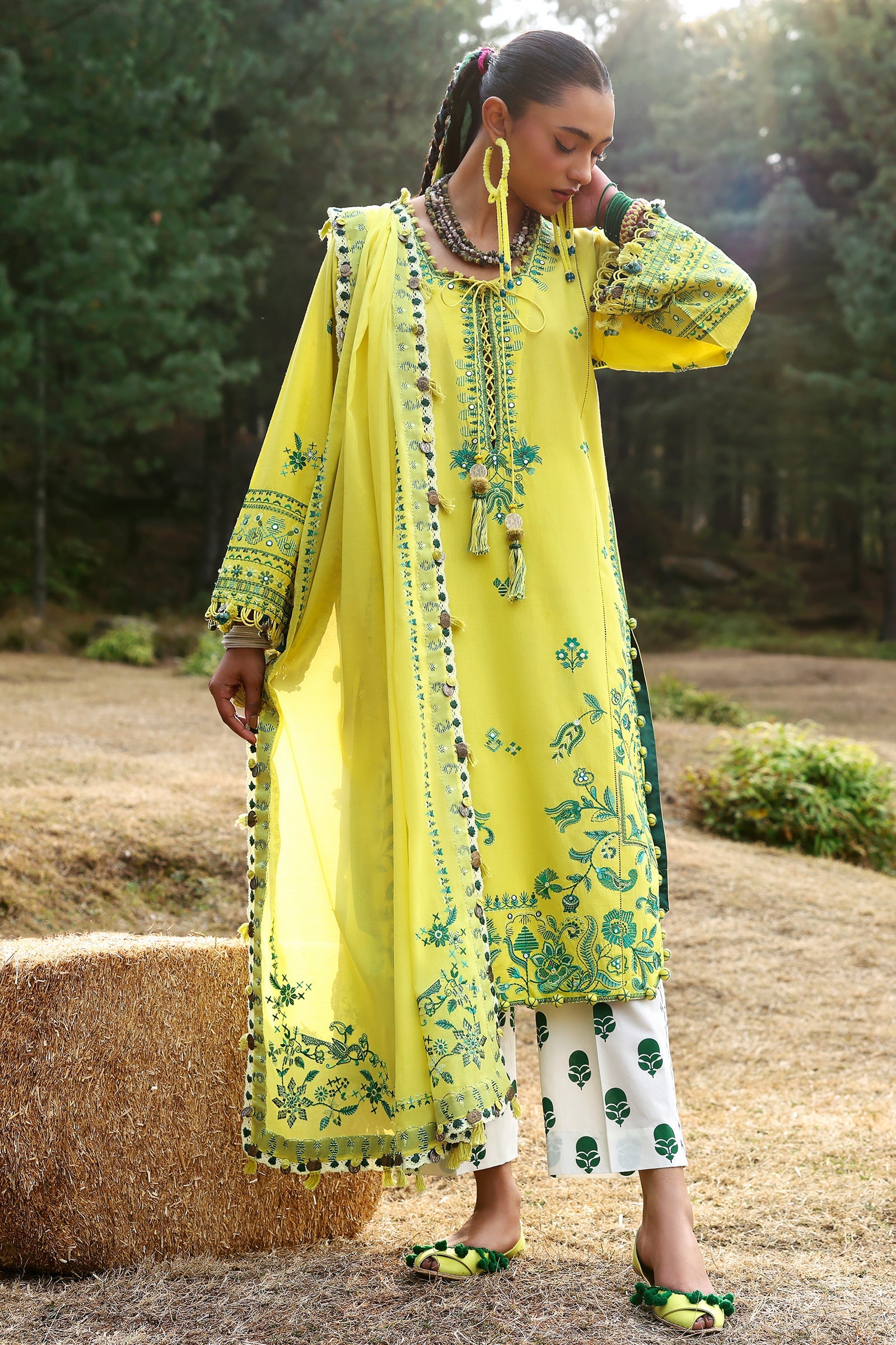 Zaha Neelum Unstitched Lawn`25 ZL#10-B