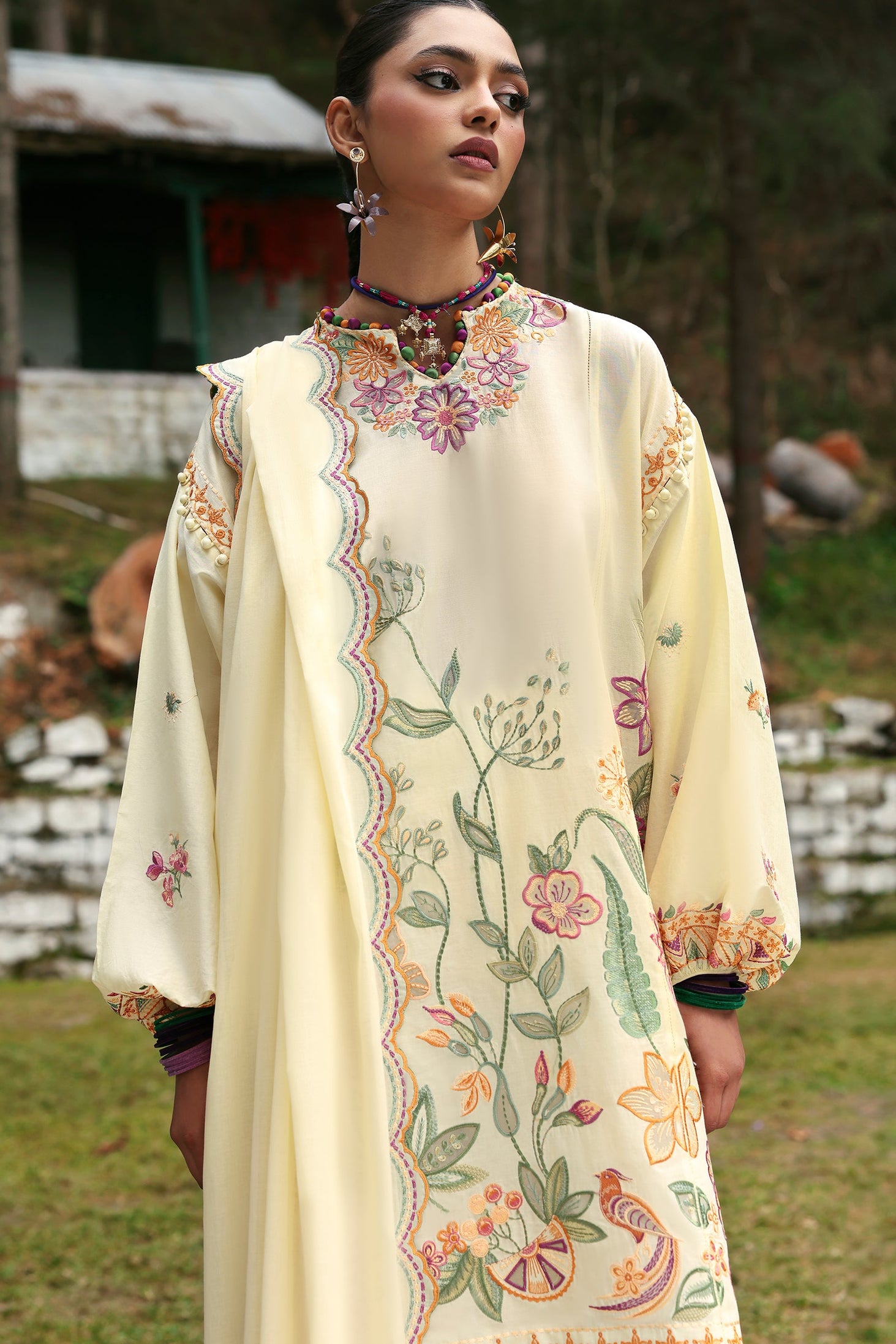 Zaha Neelum Unstitched Lawn`25 ZL#13-A