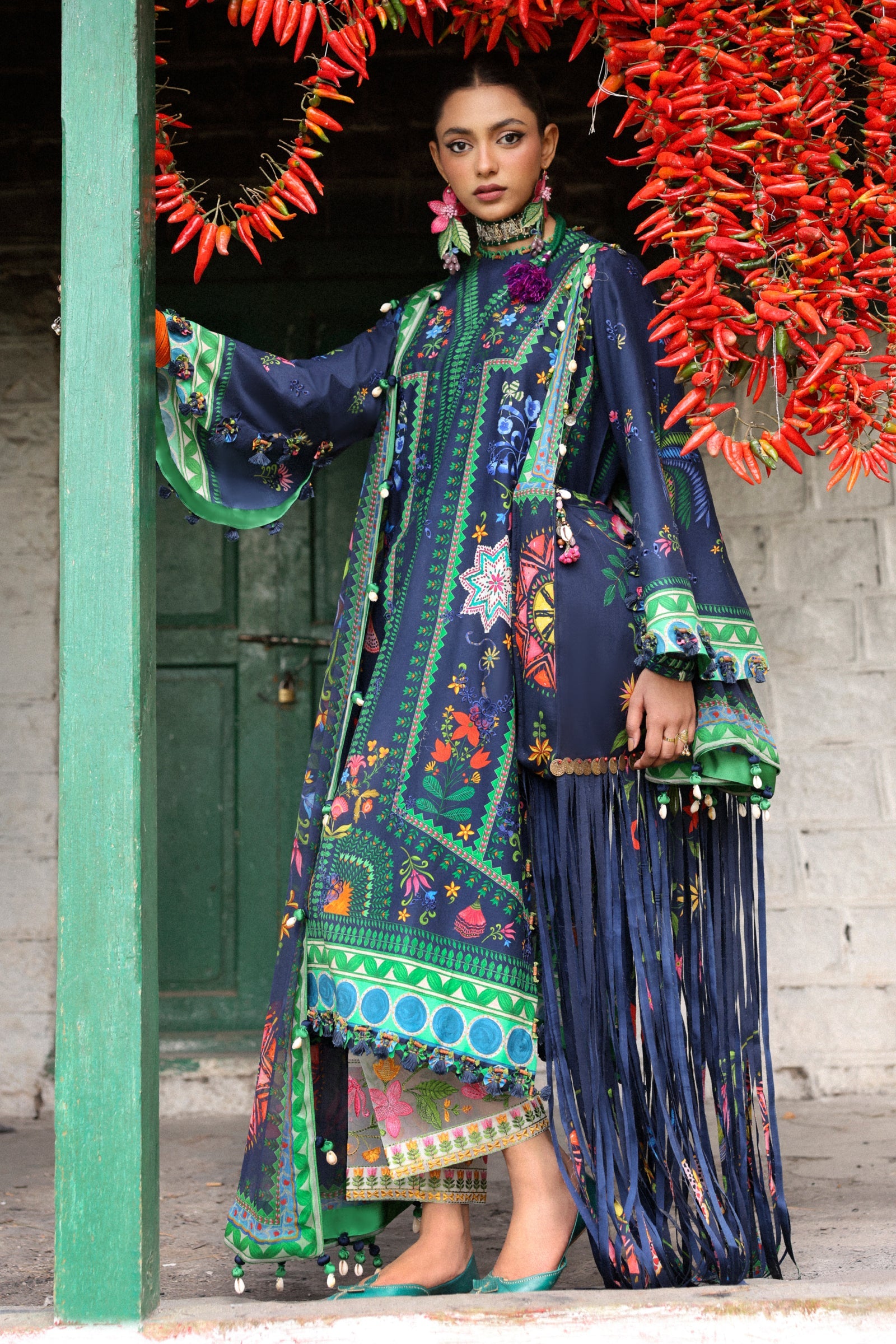 Zaha Neelum Unstitched Lawn`25 ZL#6-B