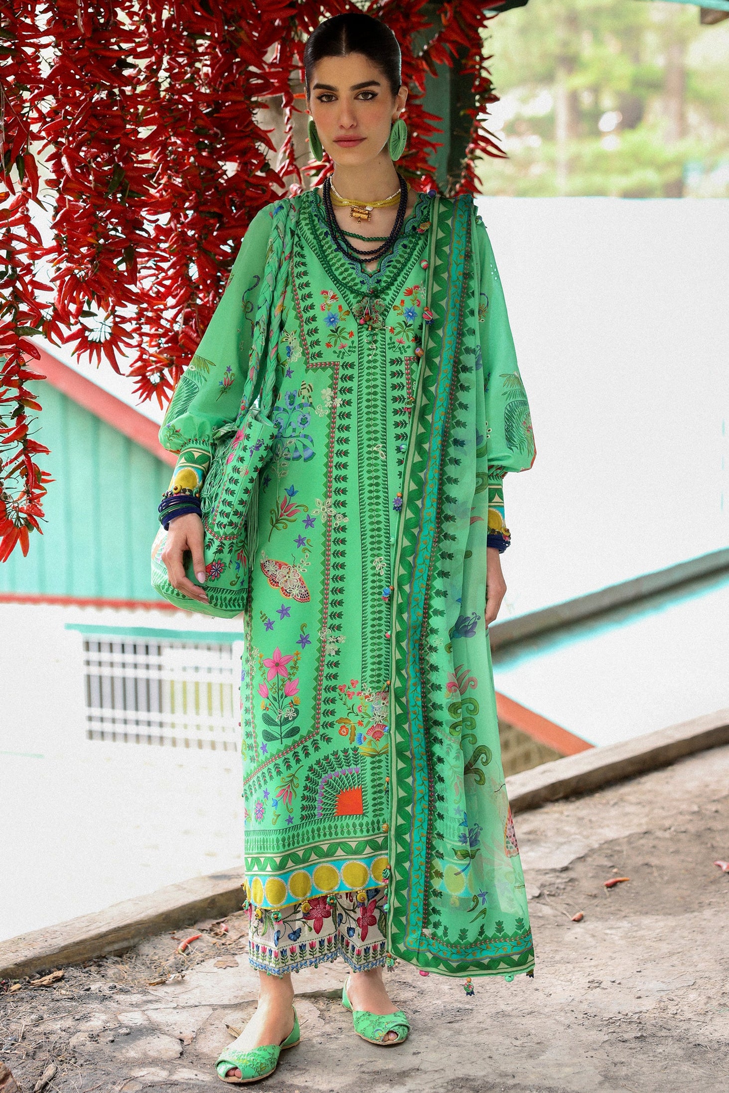 Zaha Neelum Unstitched Lawn`25 ZL#6-A