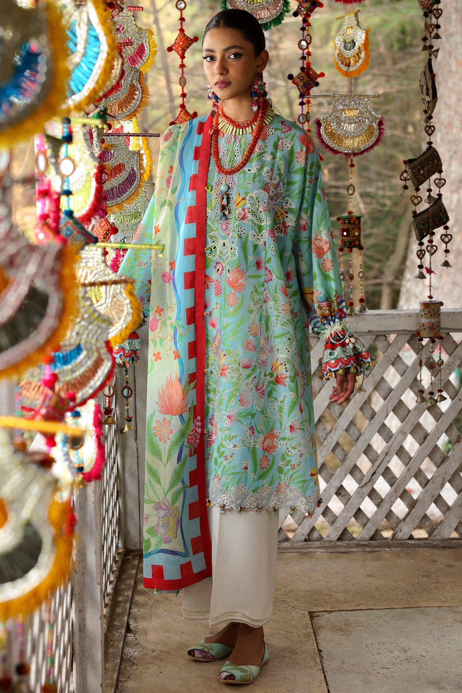 Zaha Neelum Unstitched Lawn`25 ZL#8-B