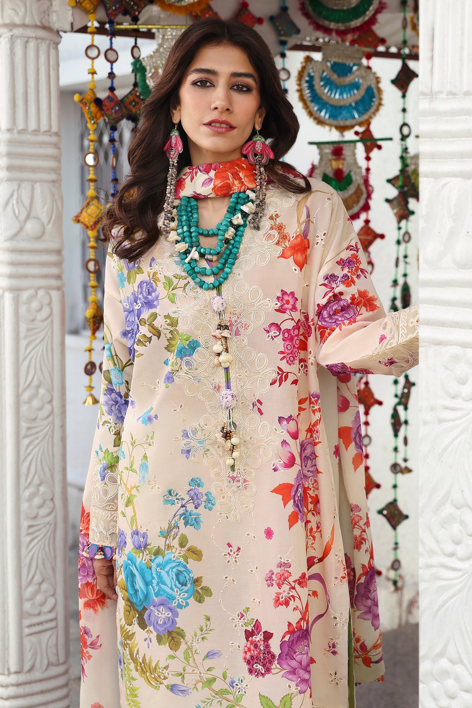 Zaha Neelum Unstitched Lawn`25 ZL#7-B