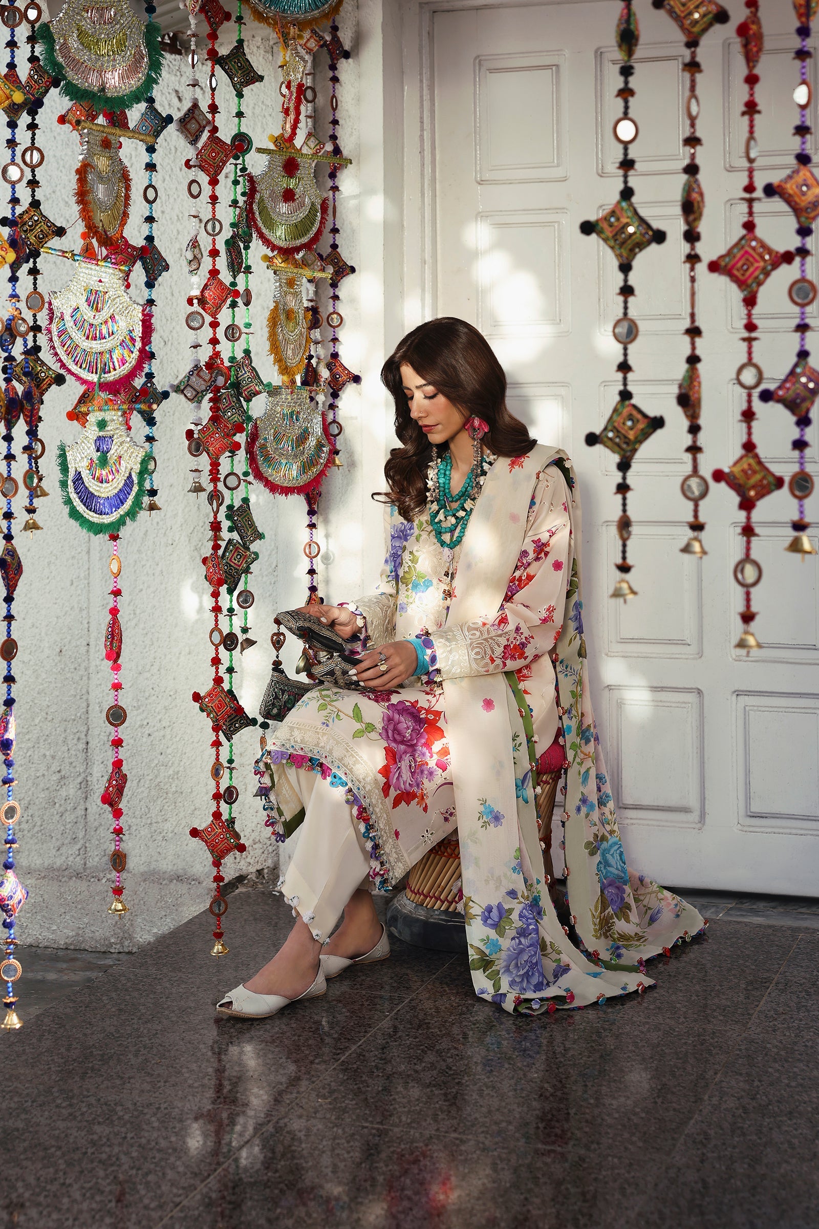 Zaha Neelum Unstitched Lawn`25 ZL#7-B