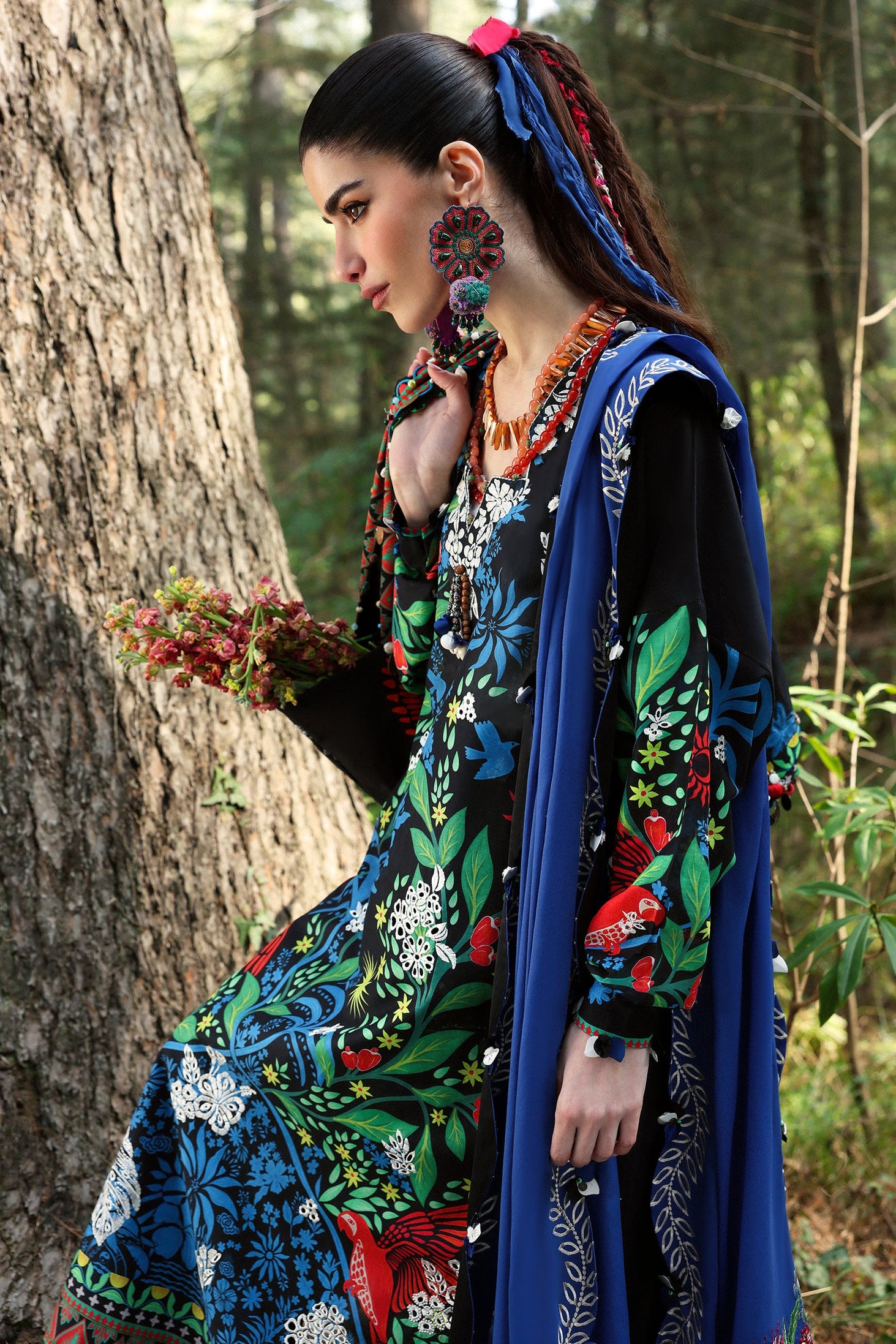 Zaha Neelum Unstitched Lawn`25 ZL#3-A