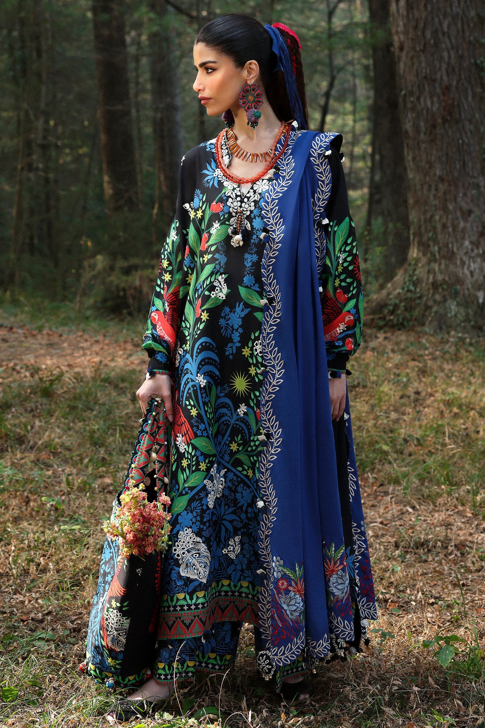 Zaha Neelum Unstitched Lawn`25 ZL#3-A