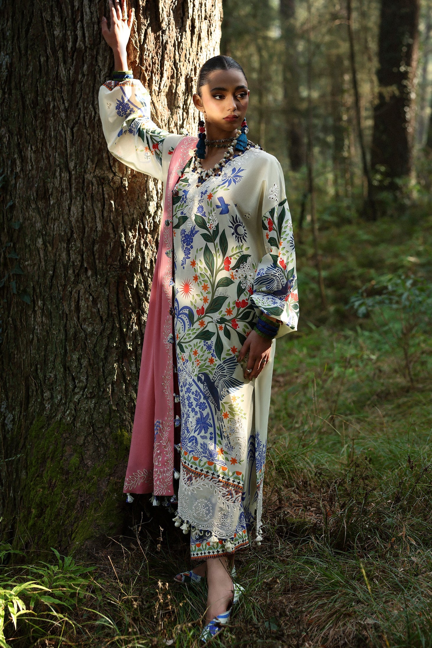 Zaha Neelum Unstitched Lawn`25 ZL#3-B