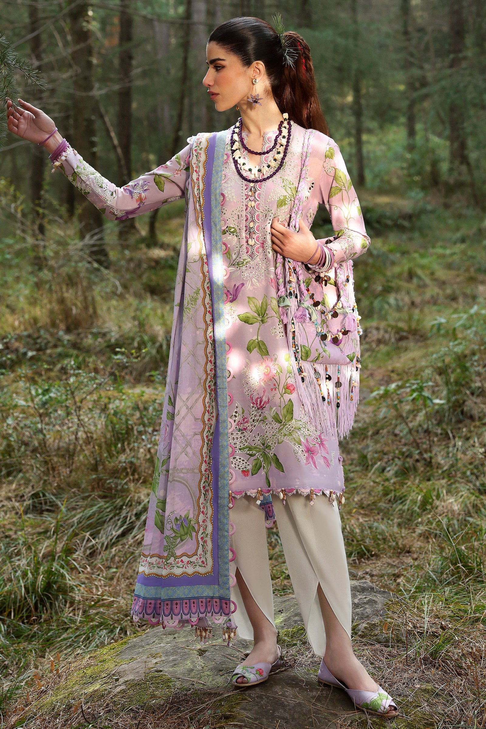 Zaha Neelum Unstitched Lawn`25 ZL#2-A