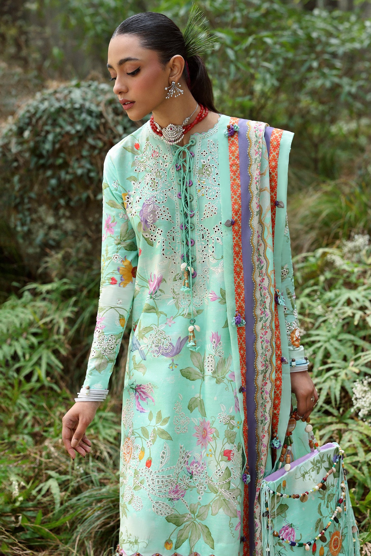Zaha Neelum Unstitched Lawn`25 ZL#2-B