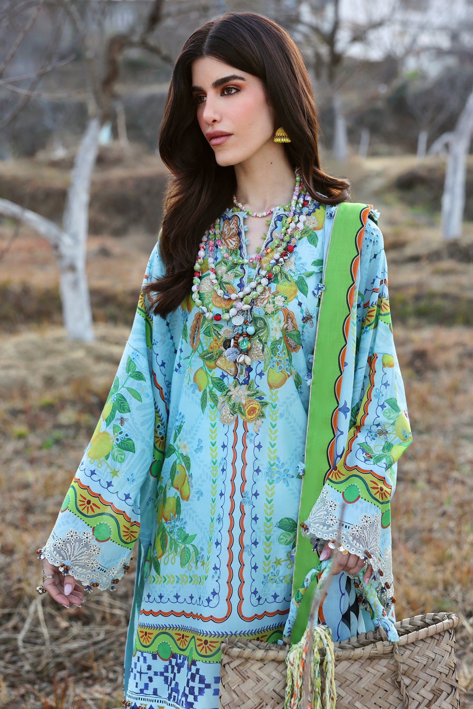 Zaha Neelum Unstitched Lawn`25 ZL#4-B