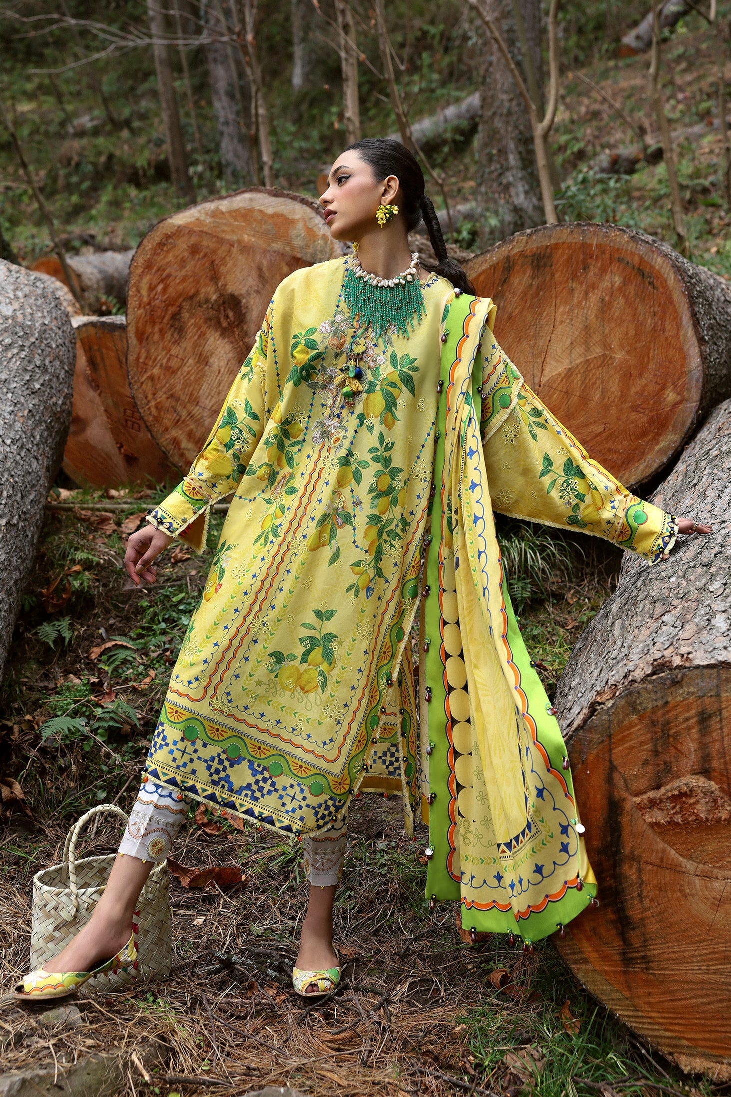 Zaha Neelum Unstitched Lawn`25 ZL#4-A