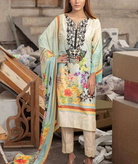 Johra Mahzala Chikenkari Linen`20 JH#588