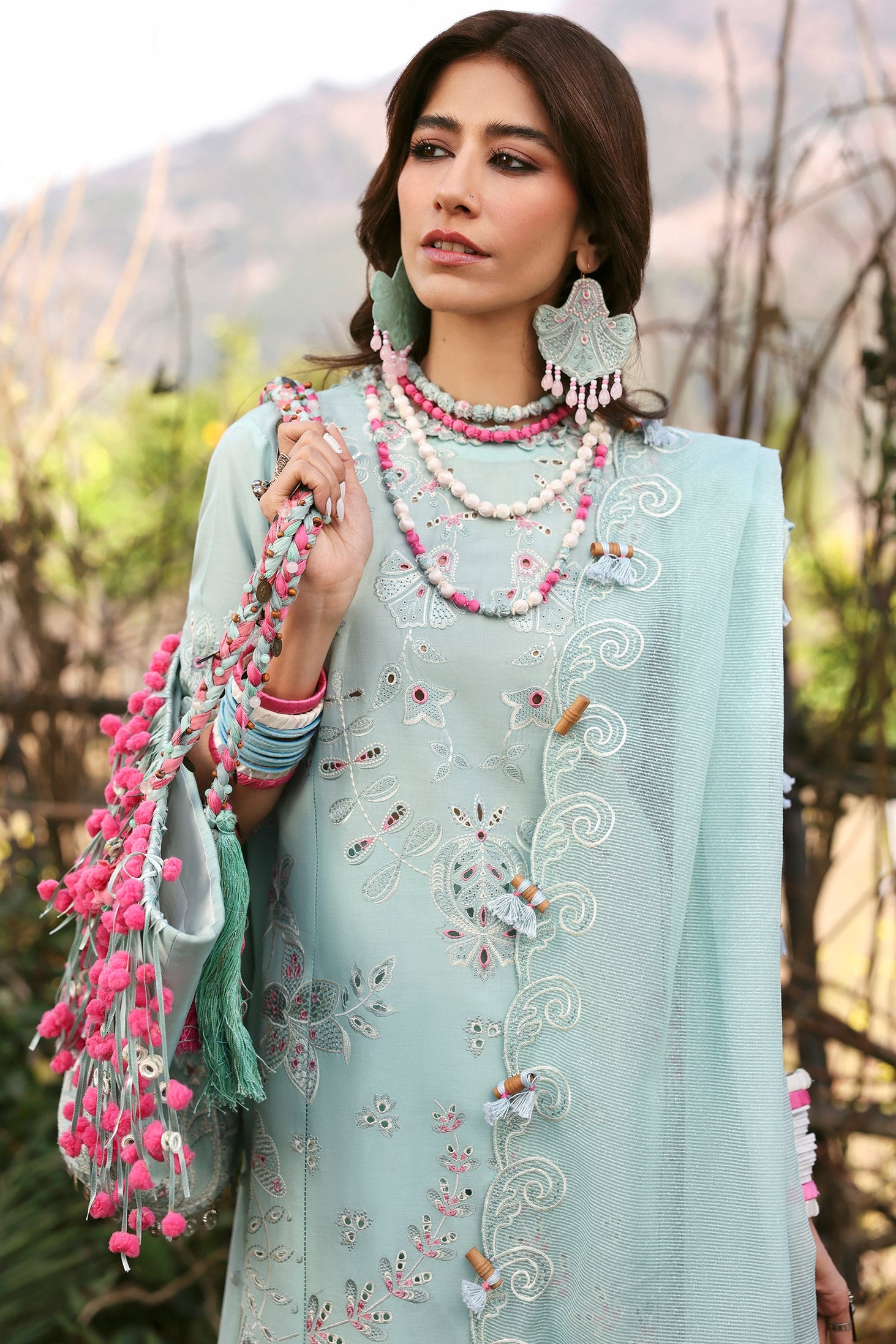 Zaha Neelum Unstitched Lawn`25 ZL#5-A