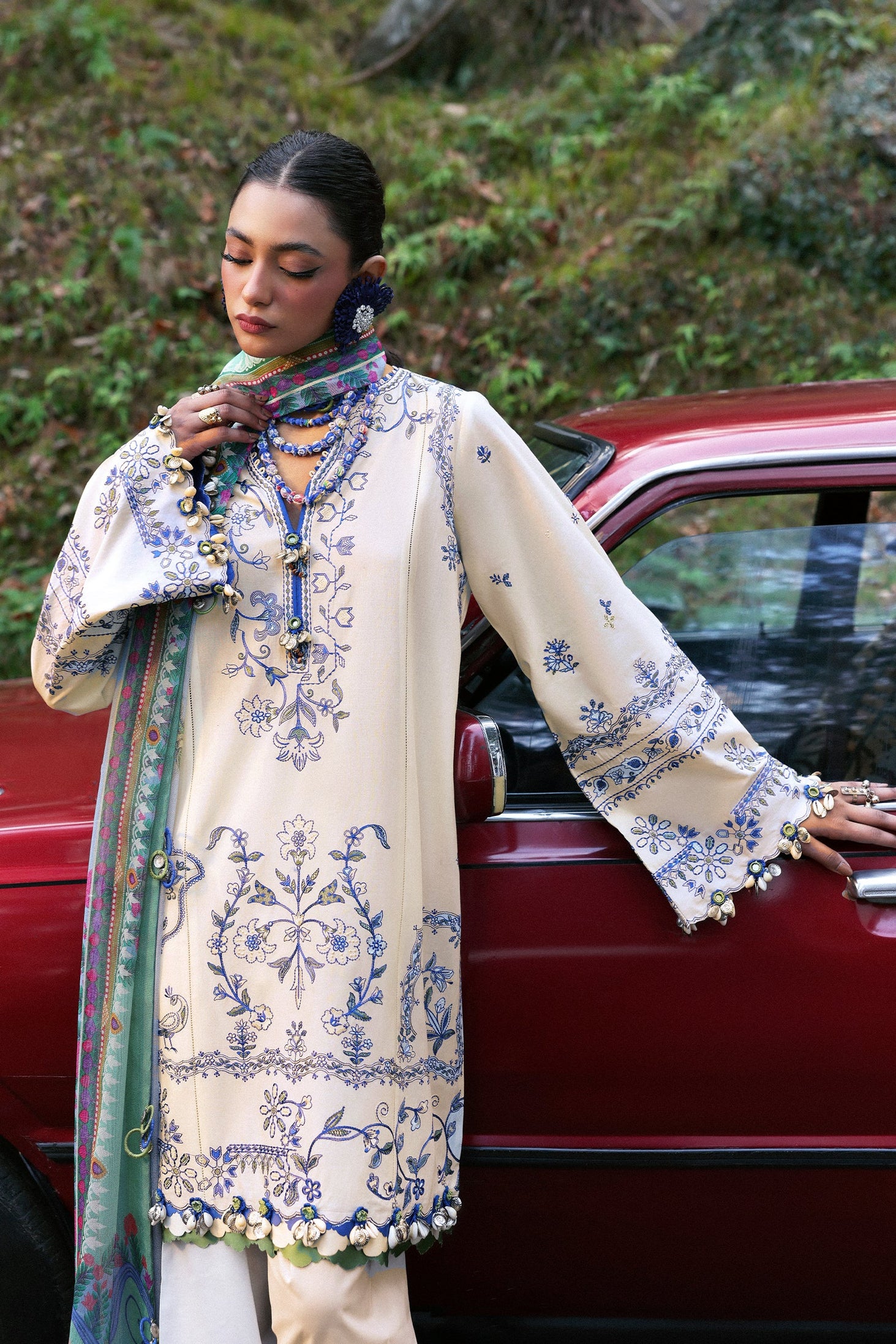 Zaha Neelum Unstitched Lawn`25 ZL#15-A