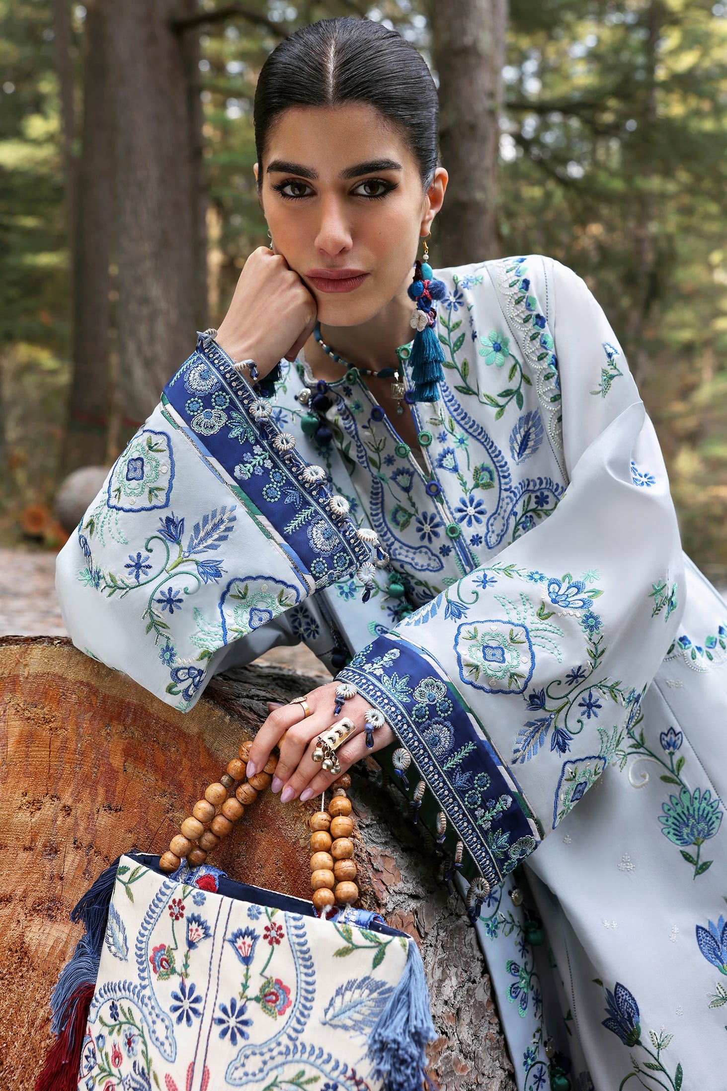 Zaha Neelum Unstitched Lawn`25 ZL#11-A