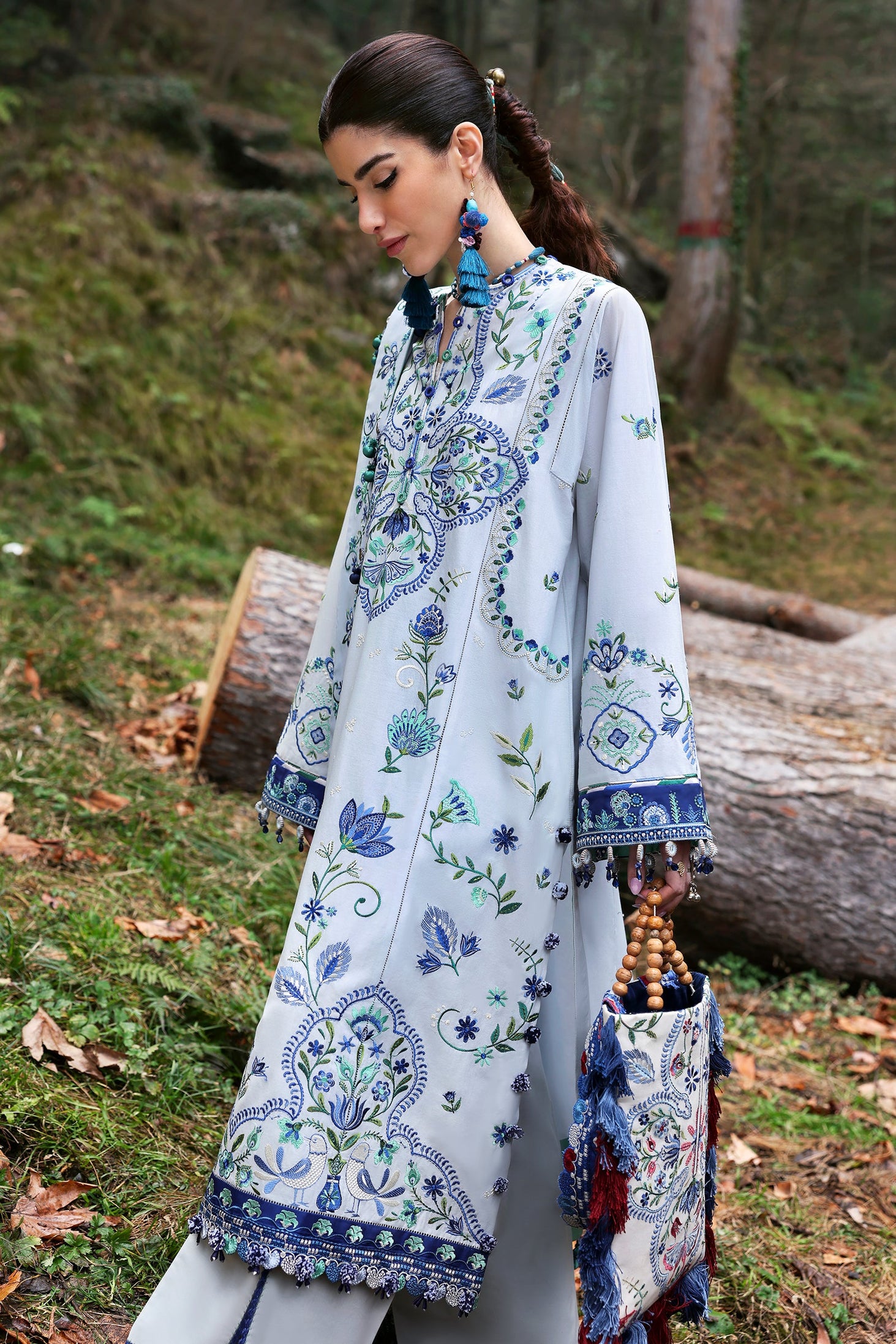 Zaha Neelum Unstitched Lawn`25 ZL#11-A