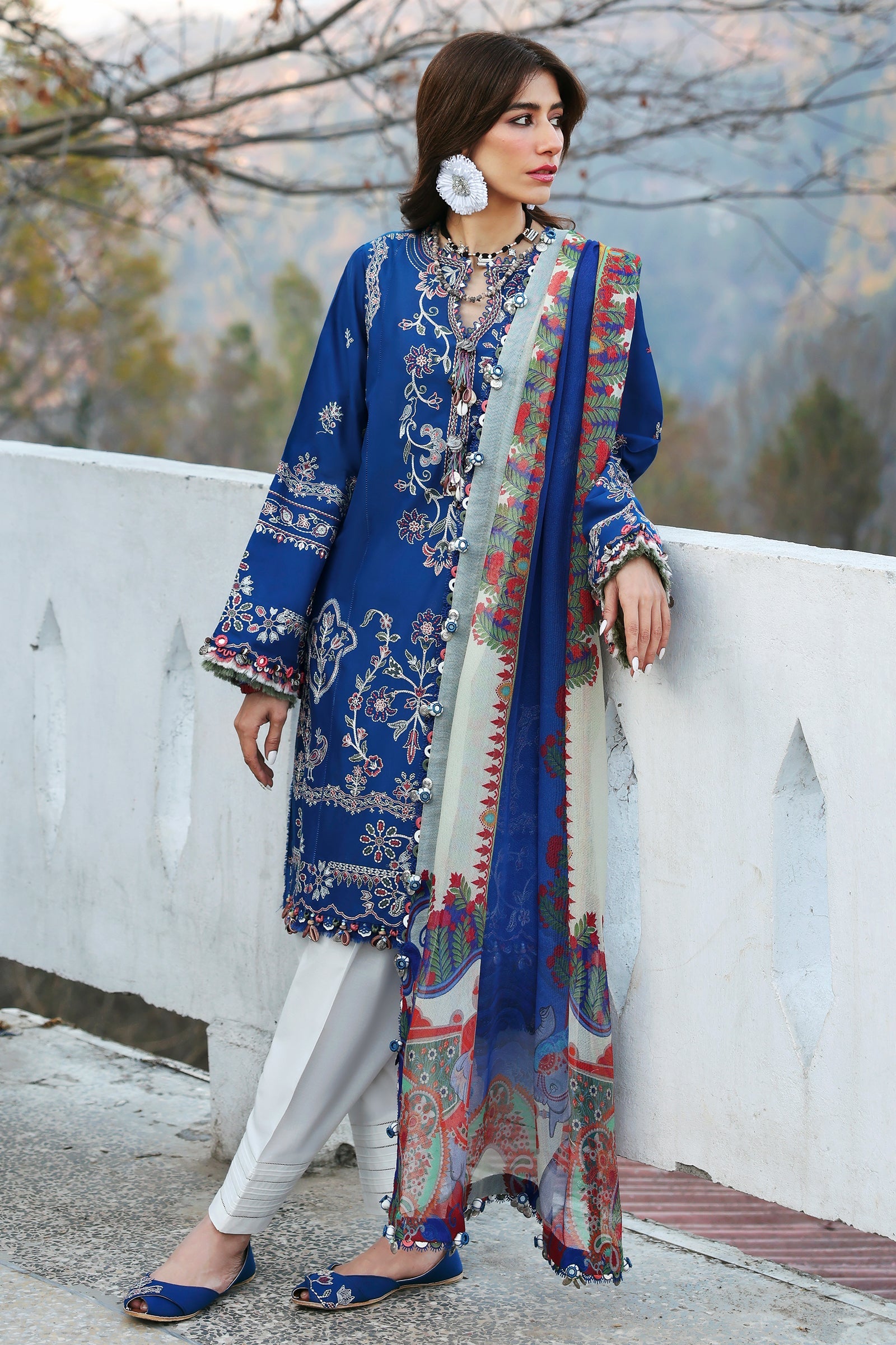 Zaha Neelum Unstitched Lawn`25 ZL#15-B