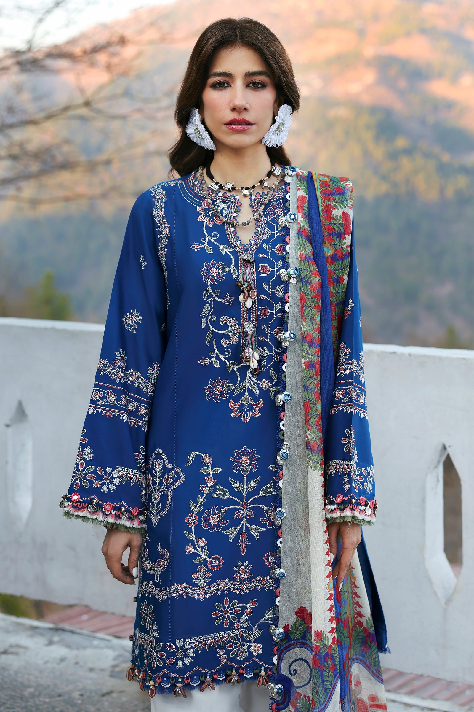 Zaha Neelum Unstitched Lawn`25 ZL#15-B