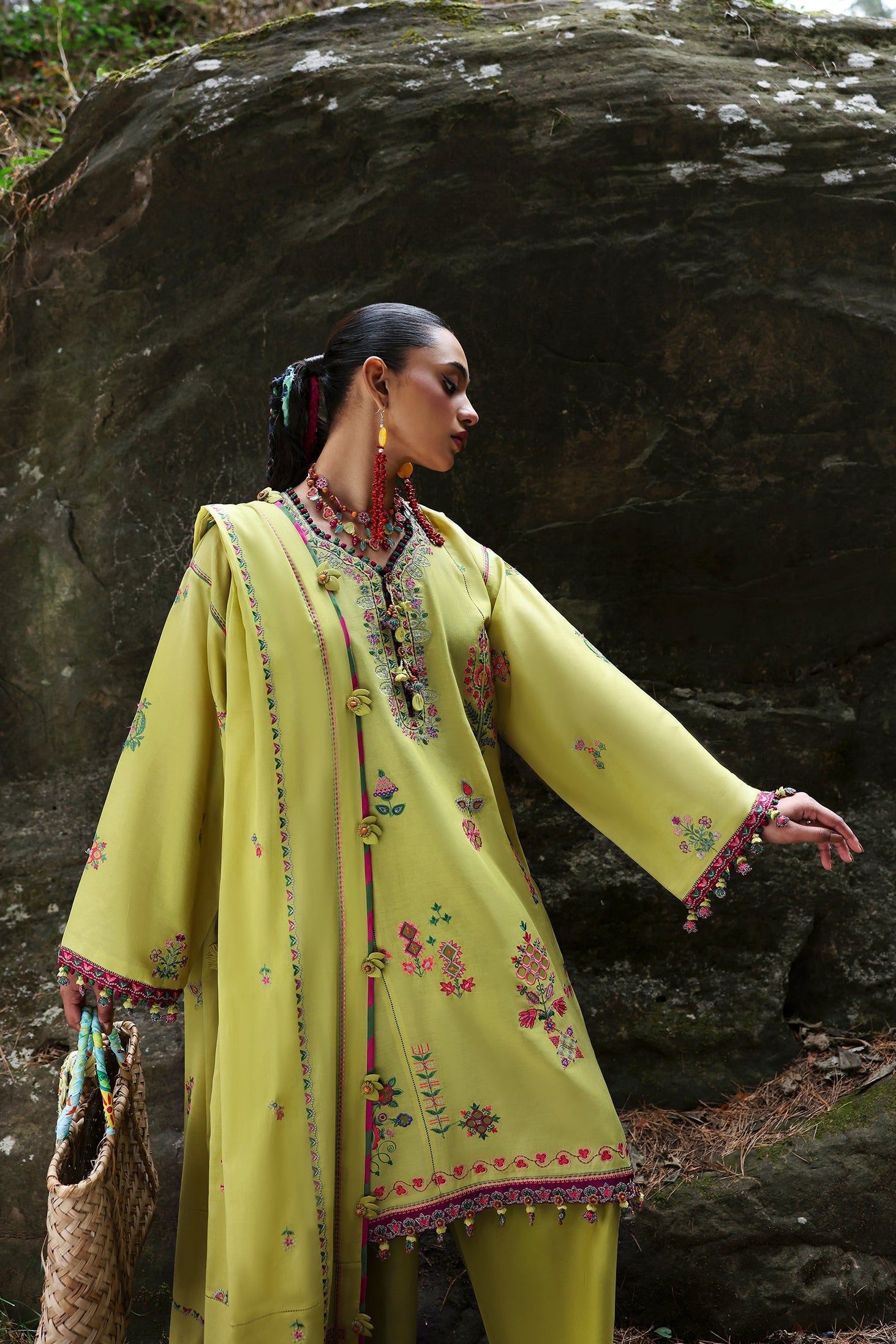 Zaha Neelum Unstitched Lawn`25 ZL#14-B