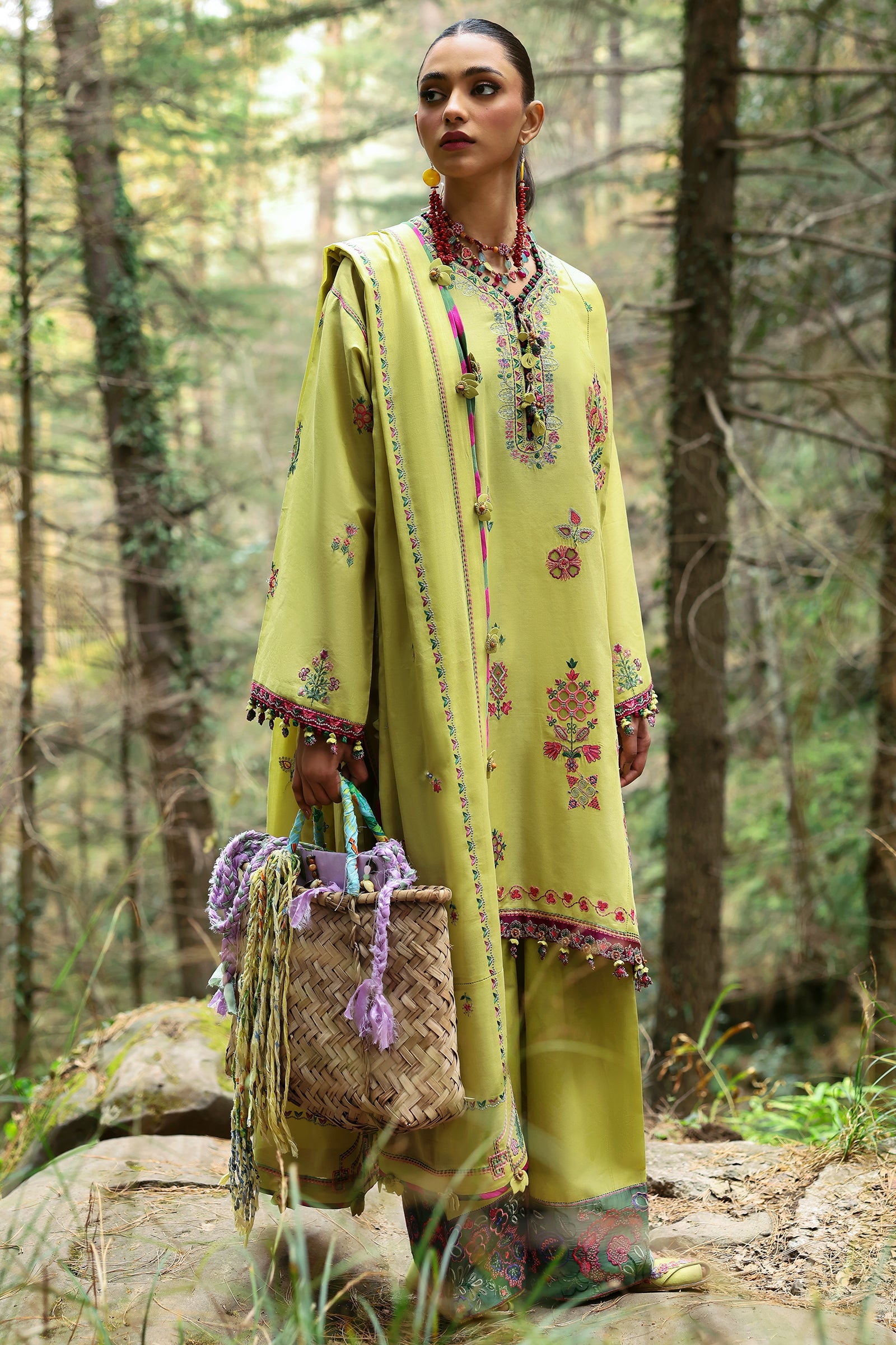 Zaha Neelum Unstitched Lawn`25 ZL#14-B