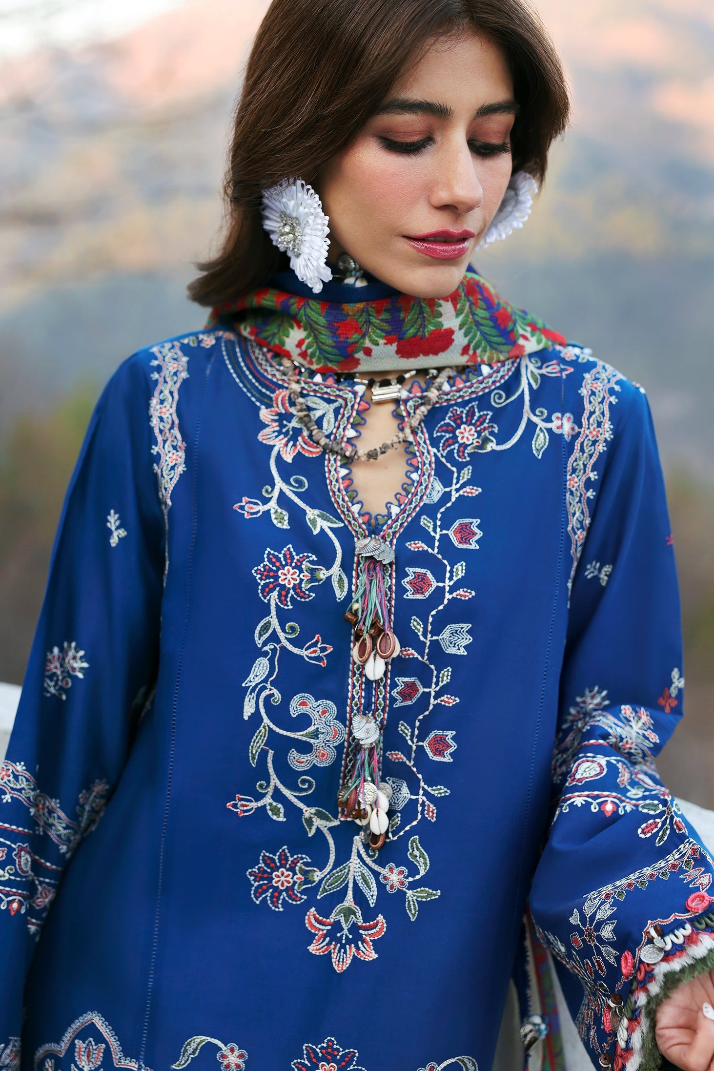 Zaha Neelum Unstitched Lawn`25 ZL#15-B
