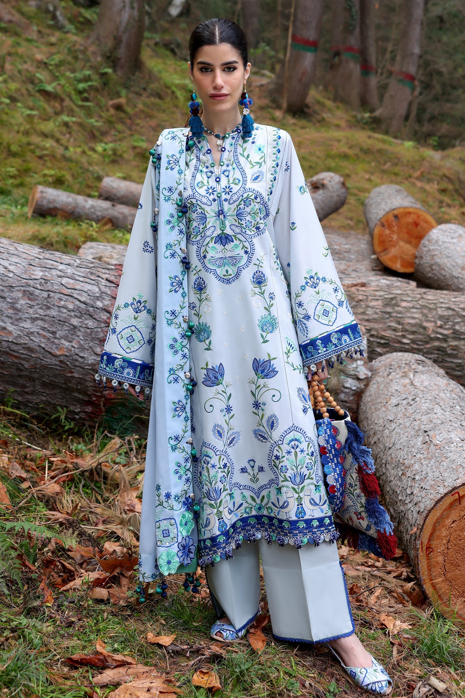 Zaha Neelum Unstitched Lawn`25 ZL#11-A