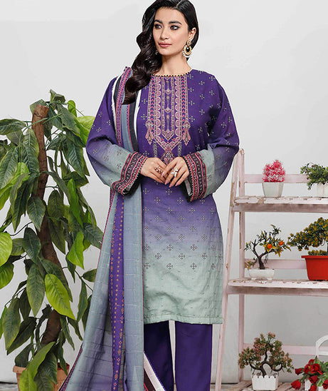 Bin Shahid Fancy Airjet Lawn`25 V#10 Blue