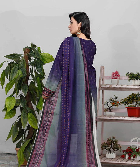 Bin Shahid Fancy Airjet Lawn`25 V#10 Blue