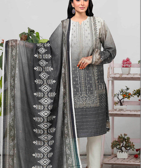 Bin Shahid Fancy Airjet Lawn`25 V#10 G Grev