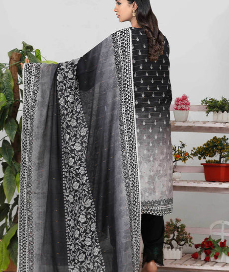 Bin Shahid Fancy Airjet Lawn`25 V#10 Jet Black