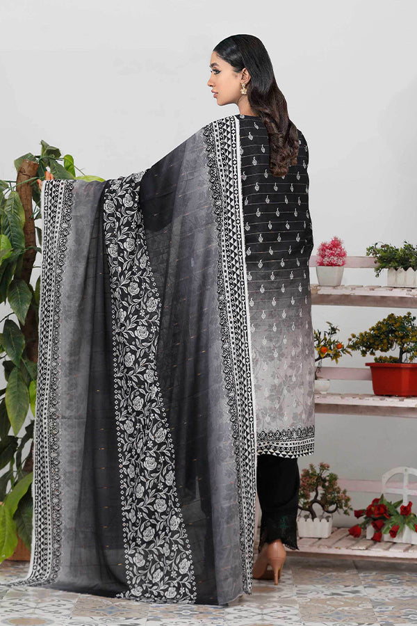 Bin Shahid Fancy Airjet Lawn`25 V#10 Jet Black