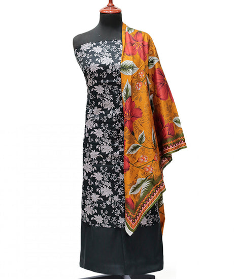 VS Daman Print Lawn`25 D#823 Black