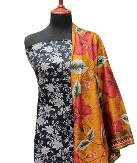 VS Daman Print Lawn`25 D#823 Black