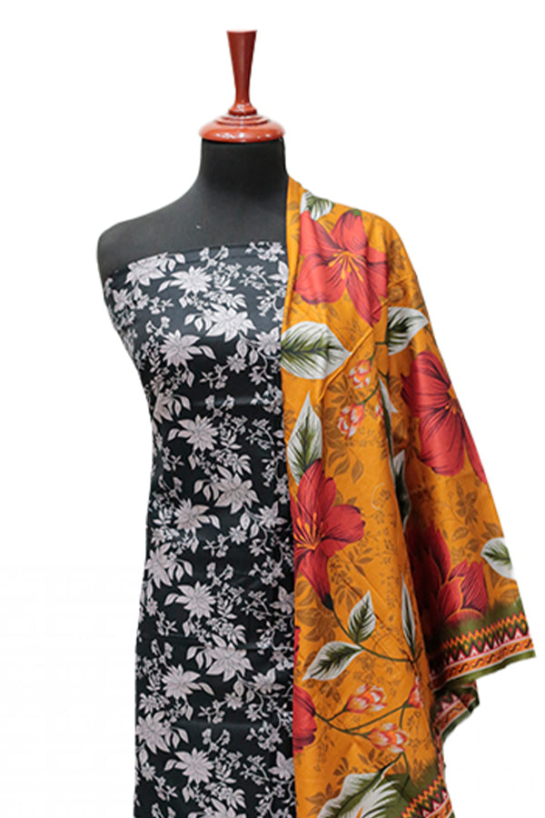 VS Daman Print Lawn`25 D#823 Black