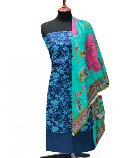 VS Daman Print Lawn`25 D#823 Blue