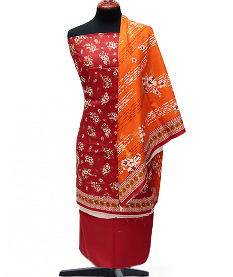 VS Daman Print Lawn`25 D#824 D Red