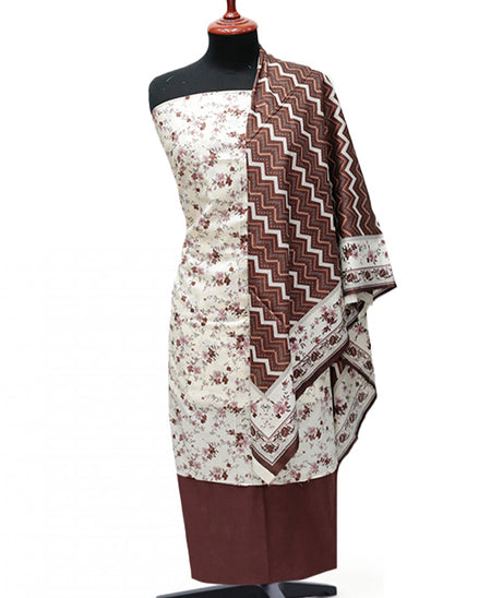 VS Daman Print Lawn`25 D#825 CH Brown