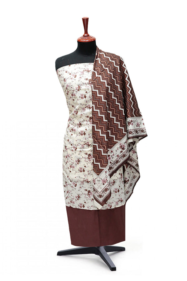 VS Daman Print Lawn`25 D#825 CH Brown