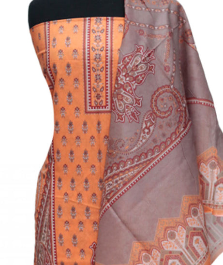 VS Misri Digital Print Lawn'24 D#420 ORANGE