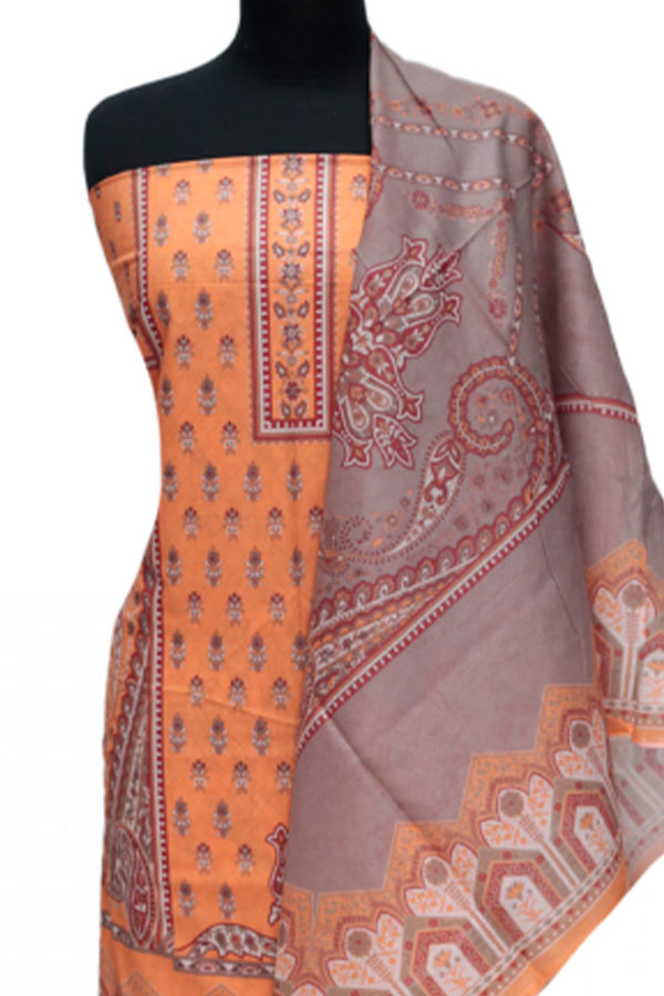 VS Misri Digital Print Lawn'24 D#420 ORANGE