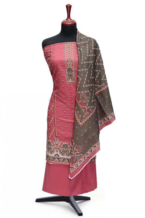 VS Misri Digital Print Lawn'24 D#421 MAROON